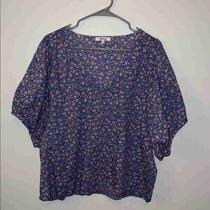 Floral Blue Women's Top